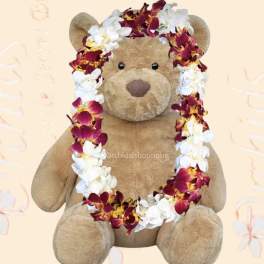 Red & White Double-Sided Orchid Graduation Lei | Orange County AVAILABLE NOW