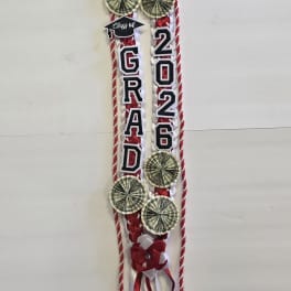 Red & White Grad 2026 Money Lei #39