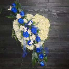 Large Blue Heart Tribute