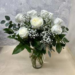 Classic White Roses