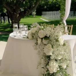 White Cascade garland