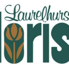 Logo reading "Laurelhurst Florist" in teal and orange