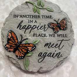 "Meet Again" Beaded Butterfly Stone