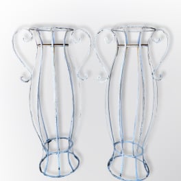 Tall White Iron Stands