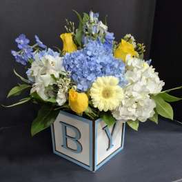 Blossoming Baby Boy Blue