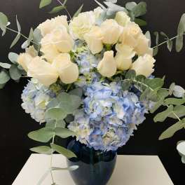 Blue and White