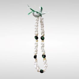 Kukui Nut Lei Green and Black Turtle with Pukka Shells.