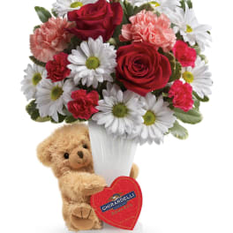 Teleflora's Send a Hug Bear Your Heart Bouquet