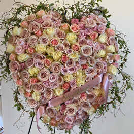 Eternal Love Heart Easel Spray by Simply Flowers