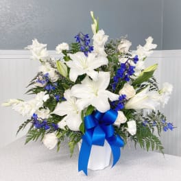 Heartfelt Remembrance Blue and White