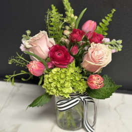 Pink Bloom Jar