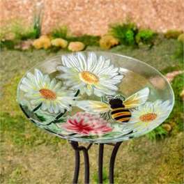 Daisy and Bee Birdbath