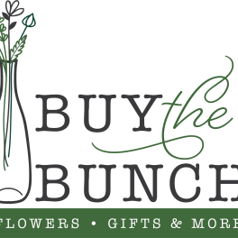 Buy the Bunch florist logo with a vase icon and flowers text