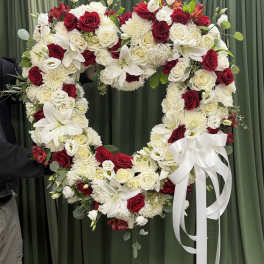 Funeral red and white.
