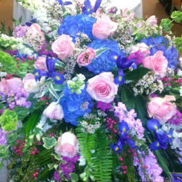 Springtime Memory Casket Spray
