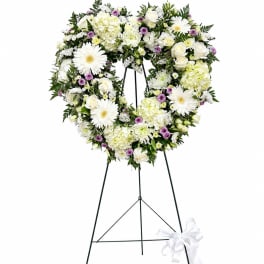 White And Lavender Open Heart