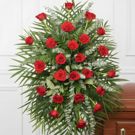 RED ROSES STANDING SPRAY