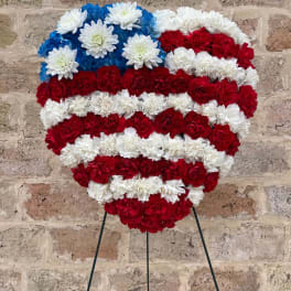 Patriotic Heart Standing Spray