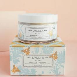 Jar of body butter on a decorative box