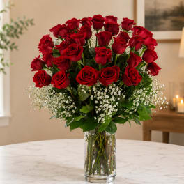 Majestic Red Rose Arrangement