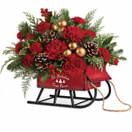 Teleflora's Vintage Sleigh Bouquet