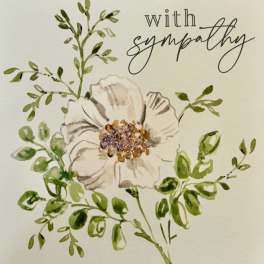 With Sympathy (Flower) Enclosure Card