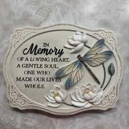 "In Memory" Dragonfly Garden Stone