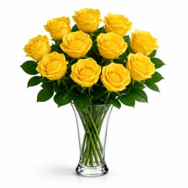 Sunny Day Dozen Roses