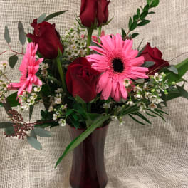 My Girl- Red Roses and Gerbera Daisies