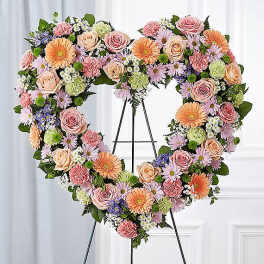 Pastel Heart Wreath