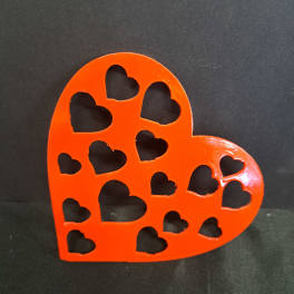 Metal Heart wall hanger Cut out heart