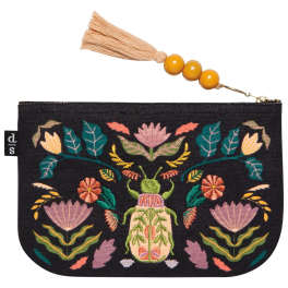 Embroidered Amulet Zip Pouch