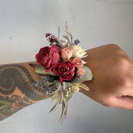 Dried flower wrist corsage #2 *only one available*