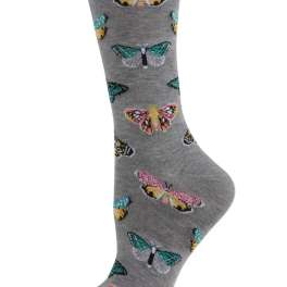 Butterfly Bamboo Blend Crew Socks