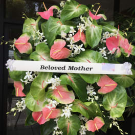 #96 Hint of Pink Spray Wreath
