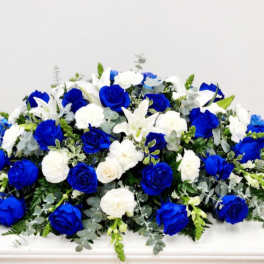 Cherished and Remembered Casket Spray