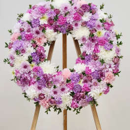 White and Lavender Wreath