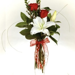 Bud Vase with Lilies