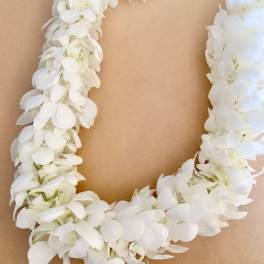 Orchid Lei - Double White