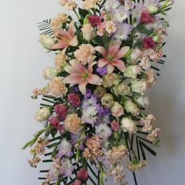 On the Angeles Wings Funeral Spray