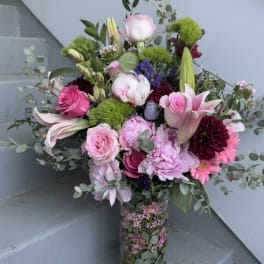 Peony, rose Lily arrangement