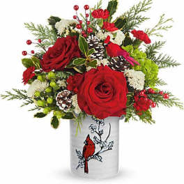 Teleflora's Christmas Cardinal Bouquet