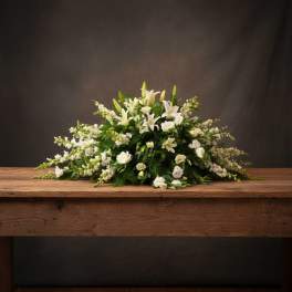 CC14 Casket Cover in Whites - Huntsville sympathy delivery