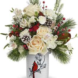 Teleflora's Merry Cardinal Bouquet