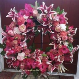 Rose and Lily Wreath