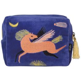 Embroidered Velvet Pouch