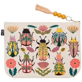 Embroidered Amulet Pouch - White