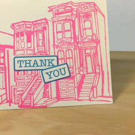 Thank You Victorians Neon Pink Card