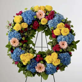 Vivid Spring Round Wreath