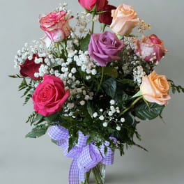 Mixed Color Dozen Roses